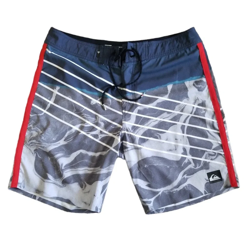Quiksilver Men's Dryflight Highline Lava Slash Swim Board Shorts‎ Sz. 34